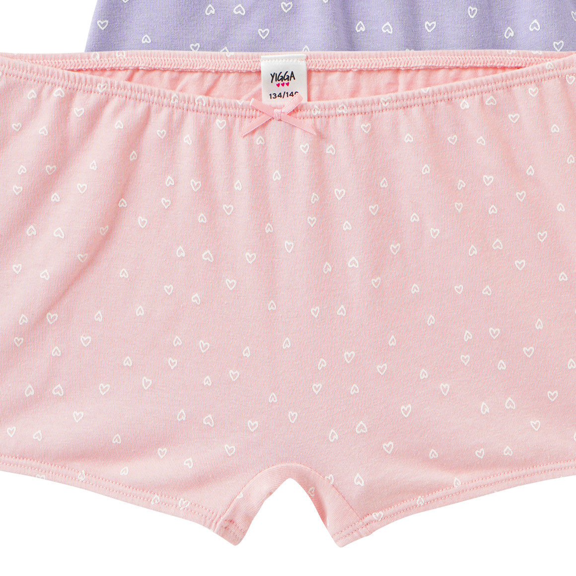 3 Mädchen Pantys mit Herz-Print