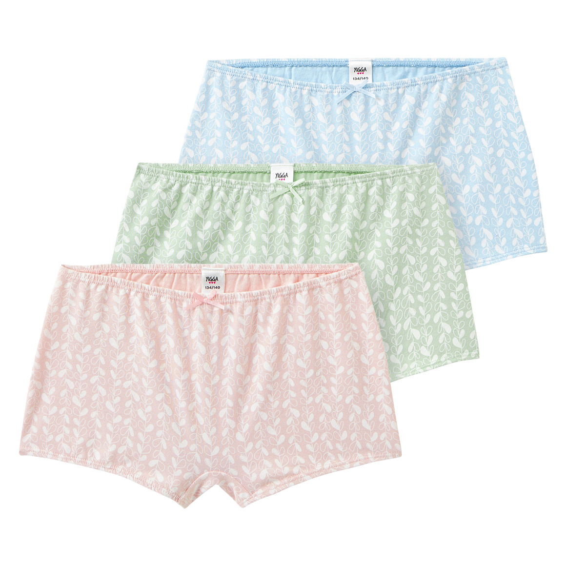 3 Mädchen Pantys mit floralem Print