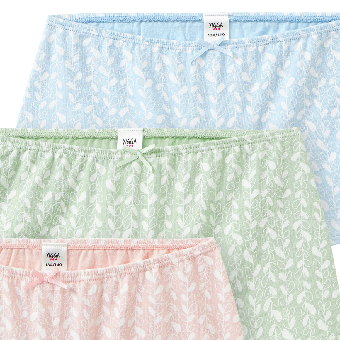 3 Mädchen Pantys mit floralem Print