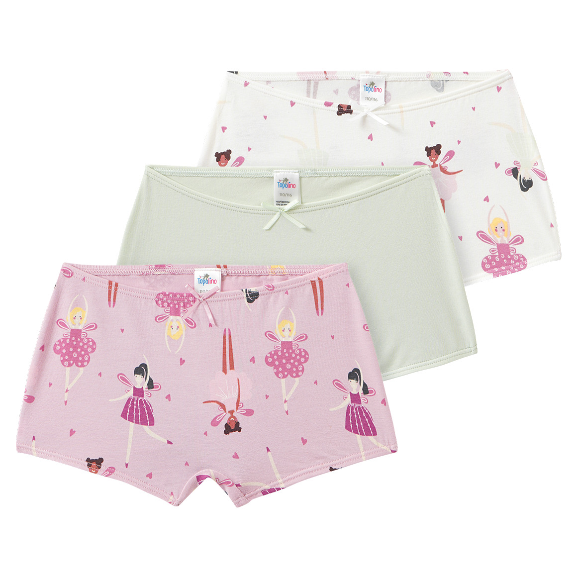 3 Mädchen Pantys mit Bio-Baumwolle