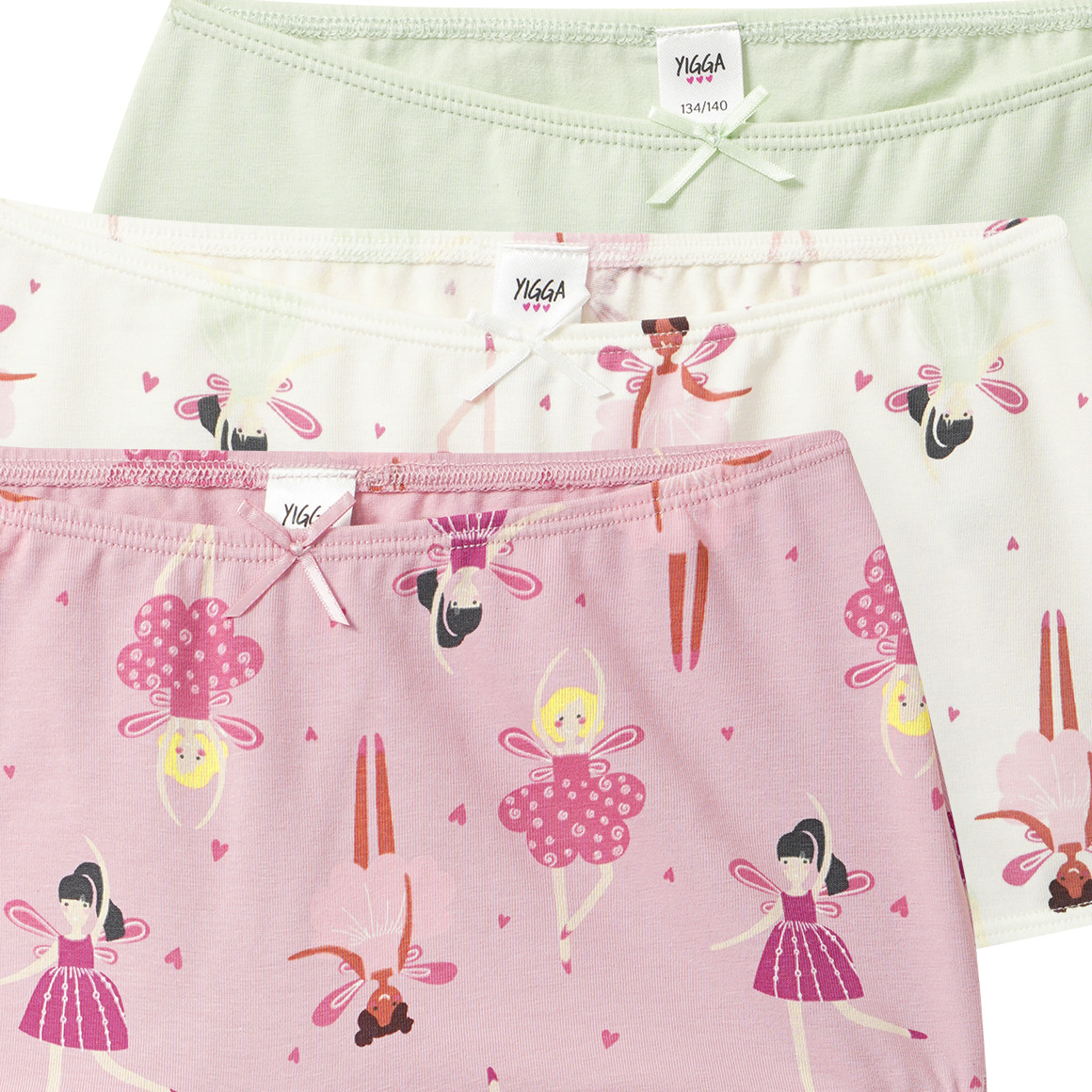 3 Mädchen Pantys mit Bio-Baumwolle
