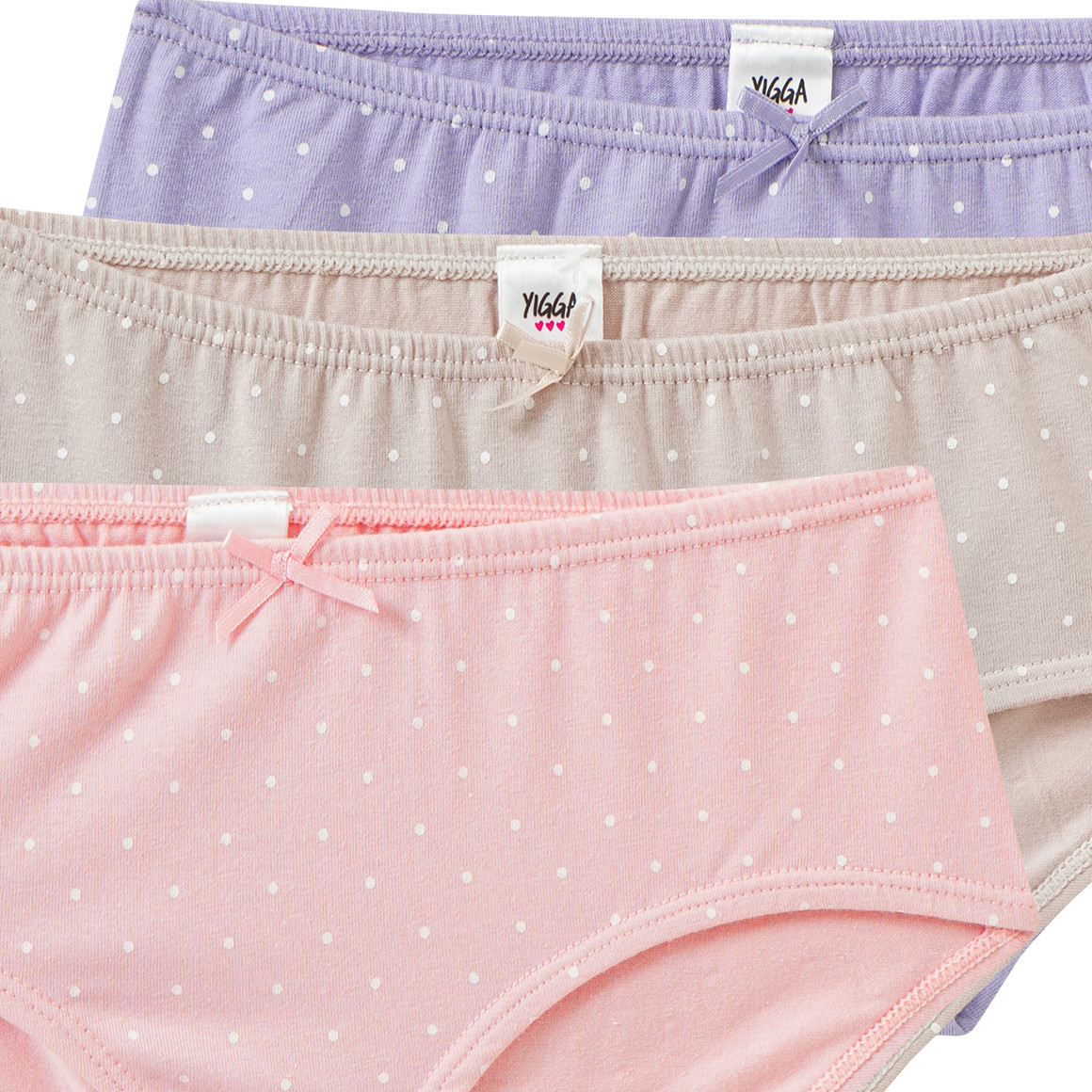 3 Mädchen Pantys mit Punkte-Allover