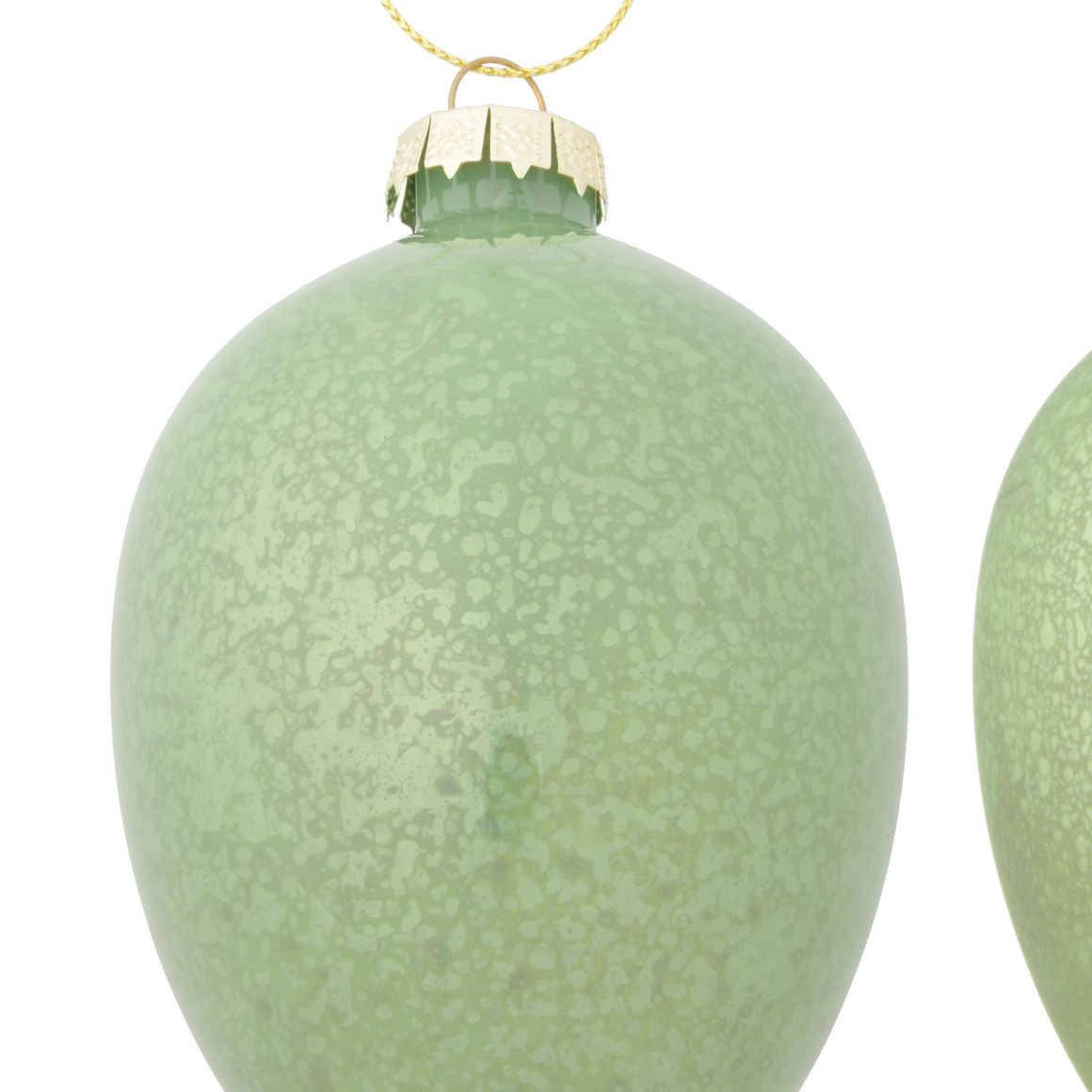 2 grote decoratieve hangers paasei van glas