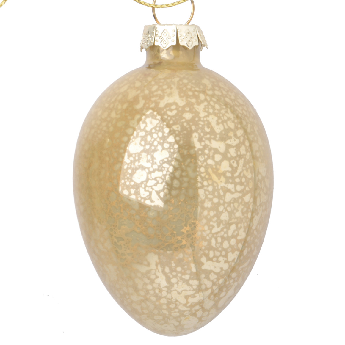 2 kleine hangende glazen deco-paaseieren