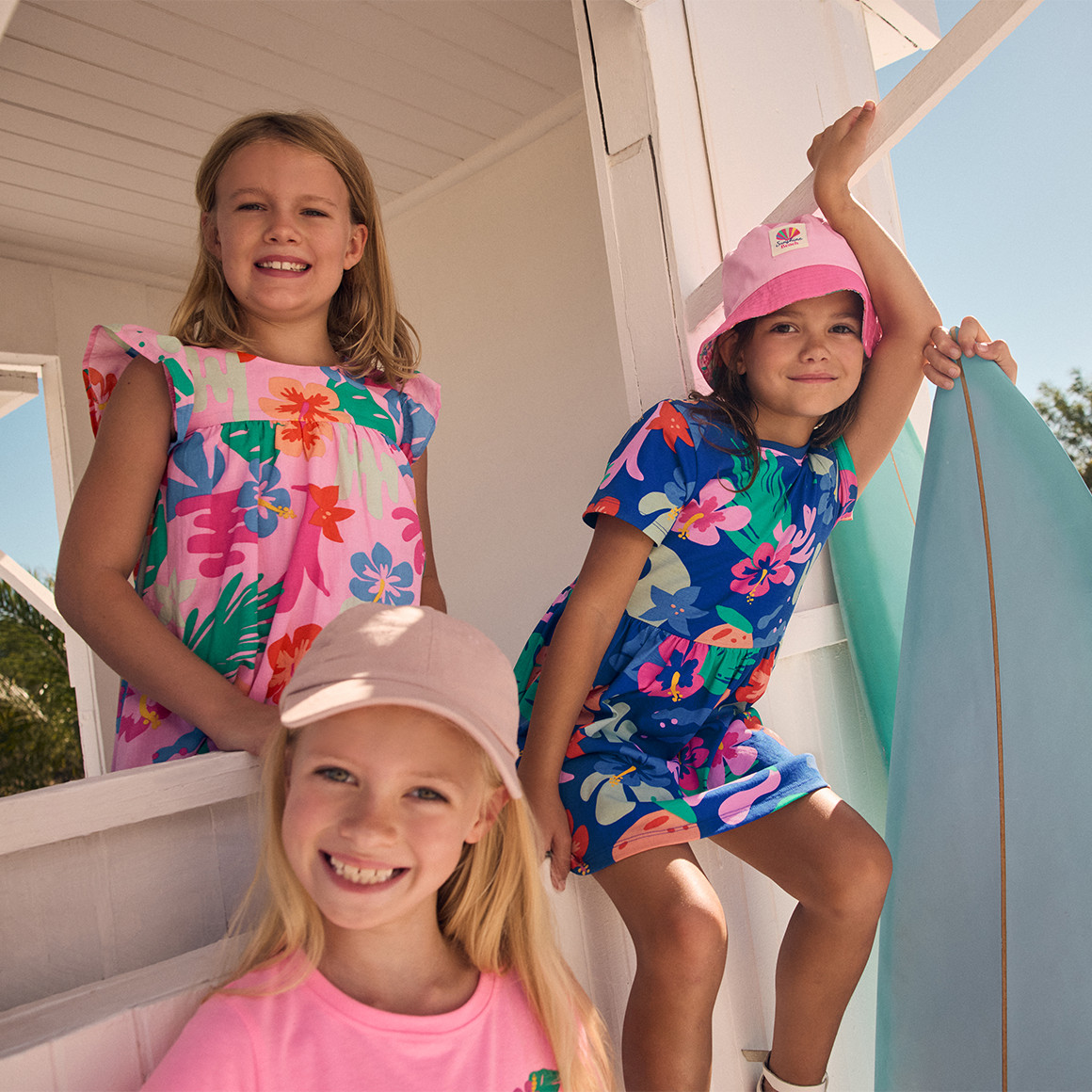Mädchen Kleid im Tropical-Look