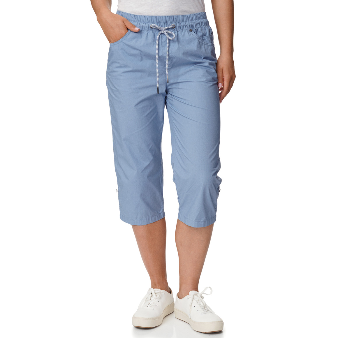 Damen Capri-Hose mit Elastikbund