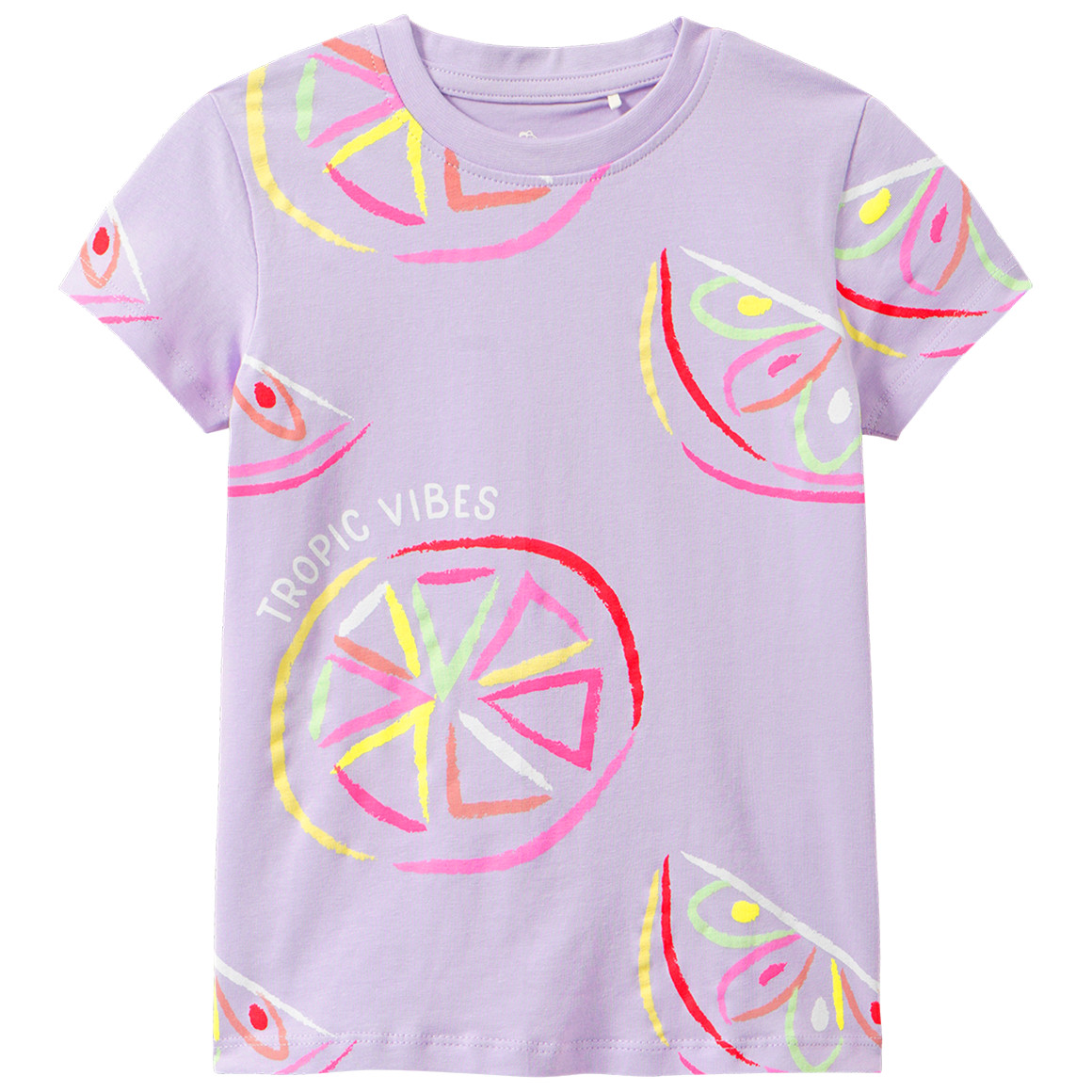 Mädchen T-Shirt mit Neon-Prints