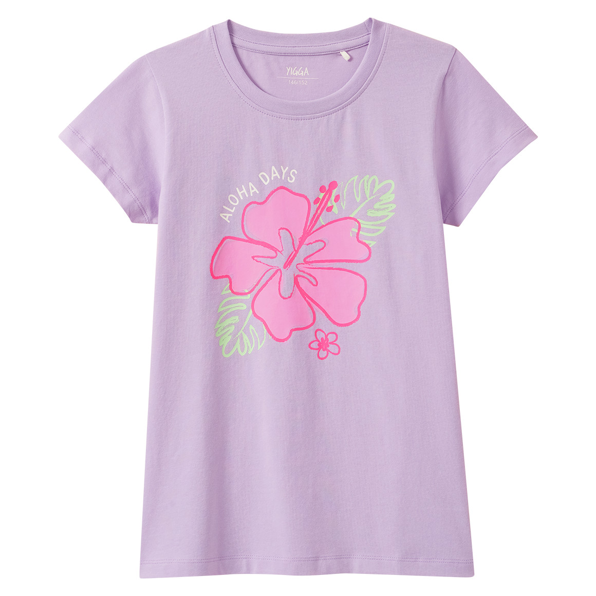 Mädchen T-Shirt mit Neon-Print