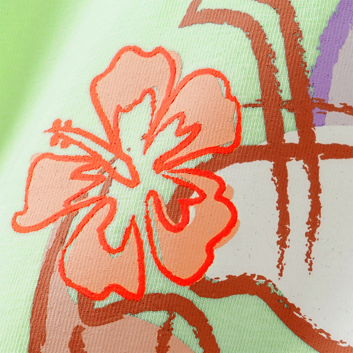 Mädchen T-Shirt mit Neon-Print