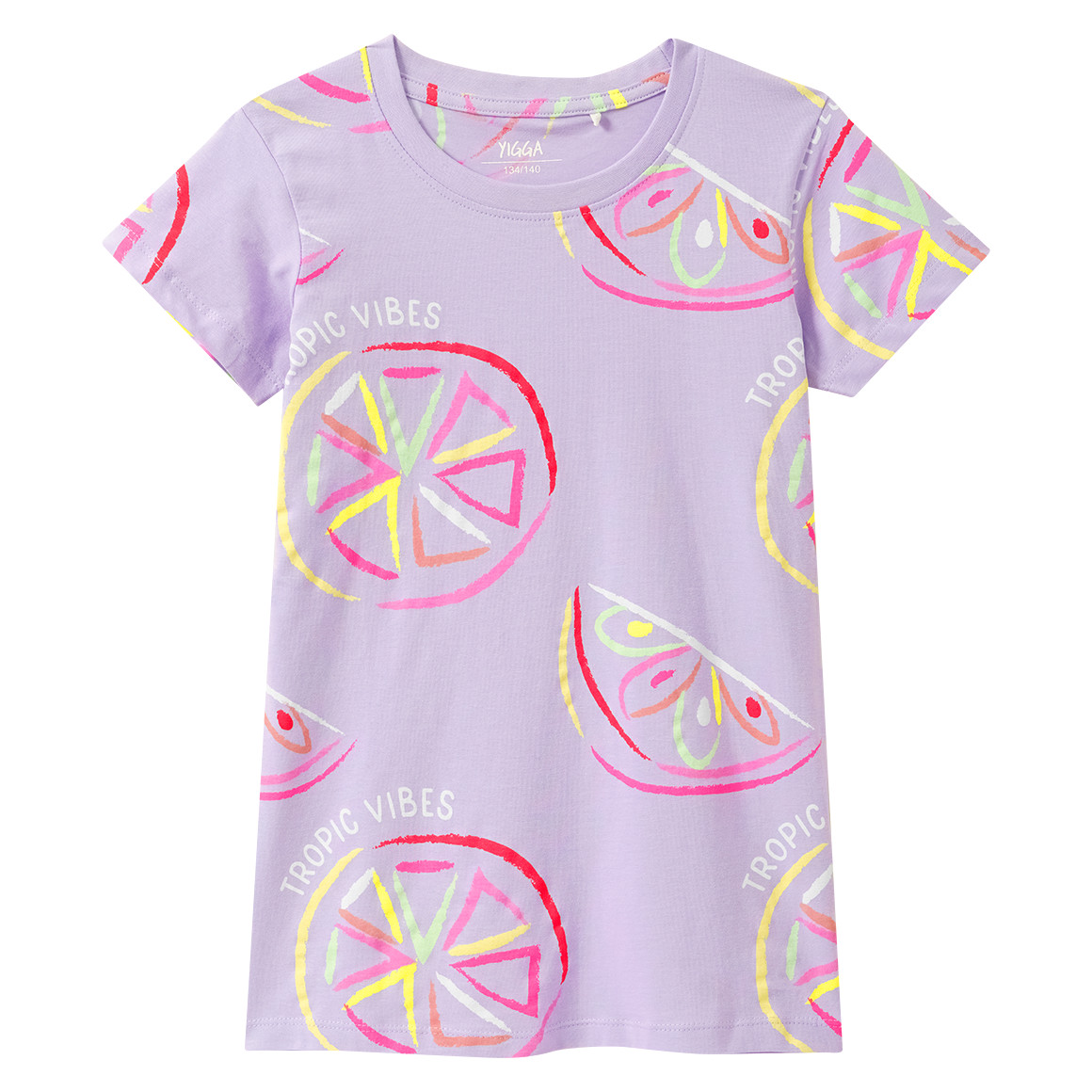 Mädchen T-Shirt mit Neon-Prints
