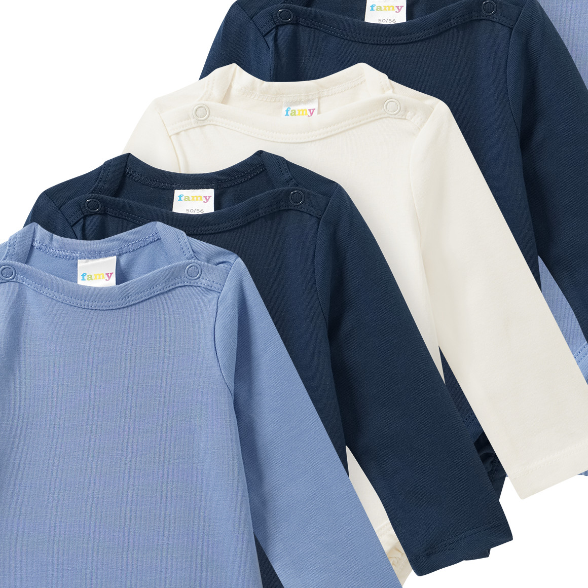 5 Baby Bodys im Farb-Mix