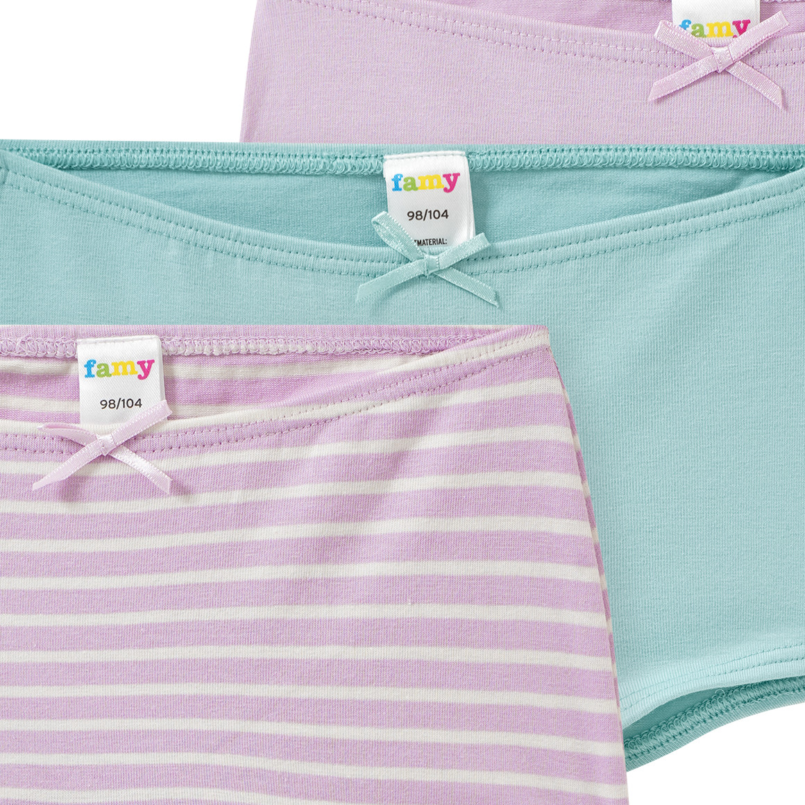 7 Mädchen Pantys aus Bio-Baumwolle