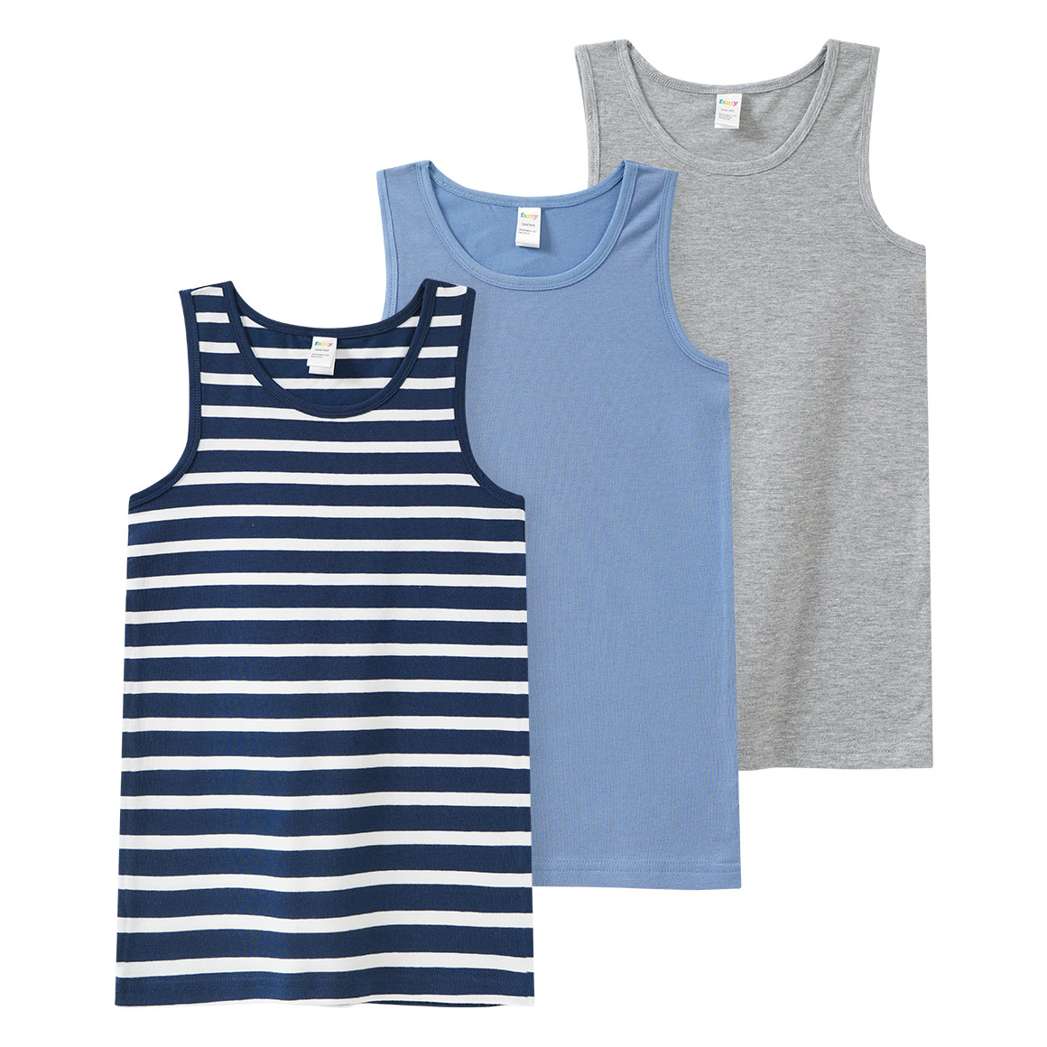 3 Jungen Unterhemden mit Bio-Baumwolle