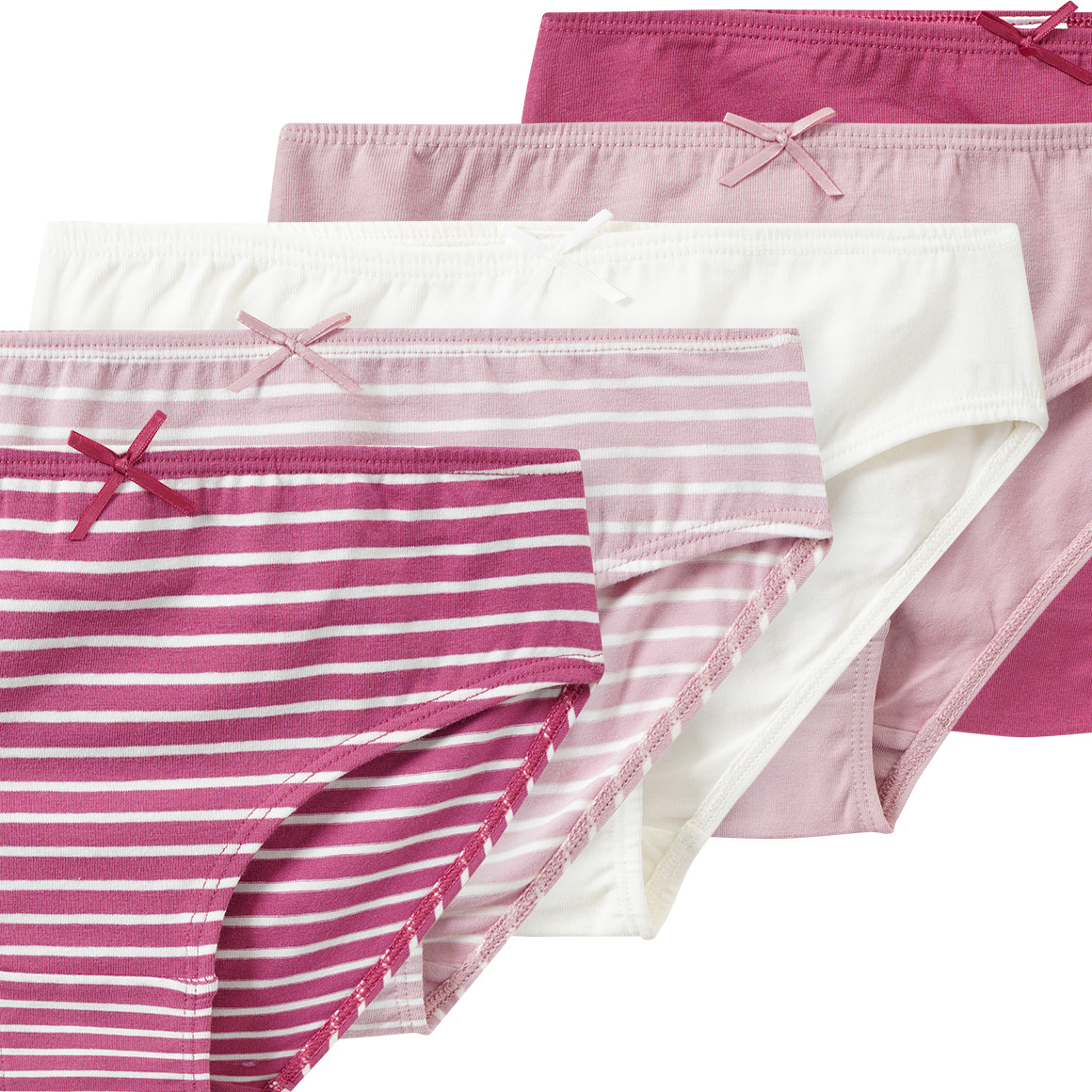 5 Mädchen Slips mit Bio-Baumwolle
