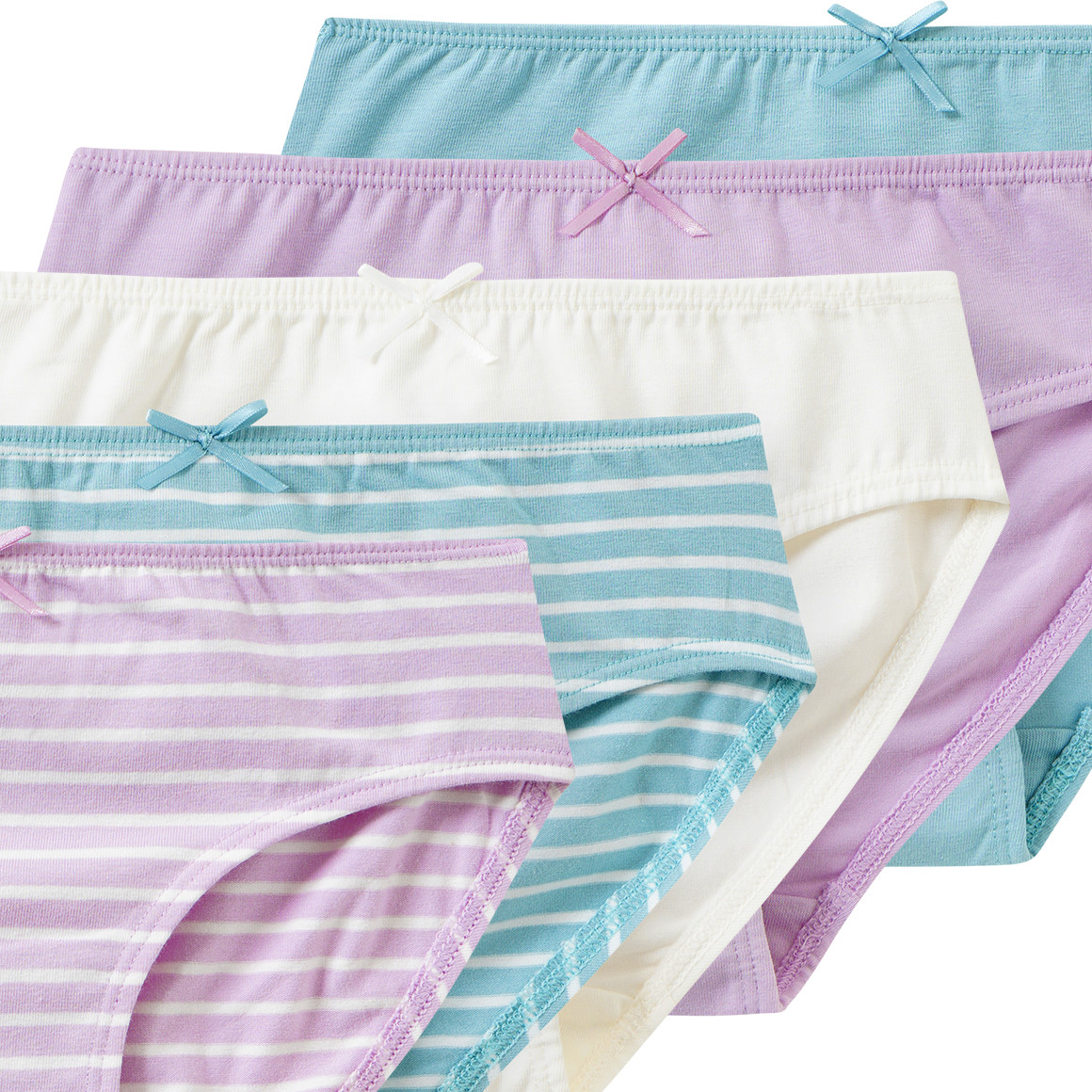 5 Mädchen Slips mit Bio-Baumwolle