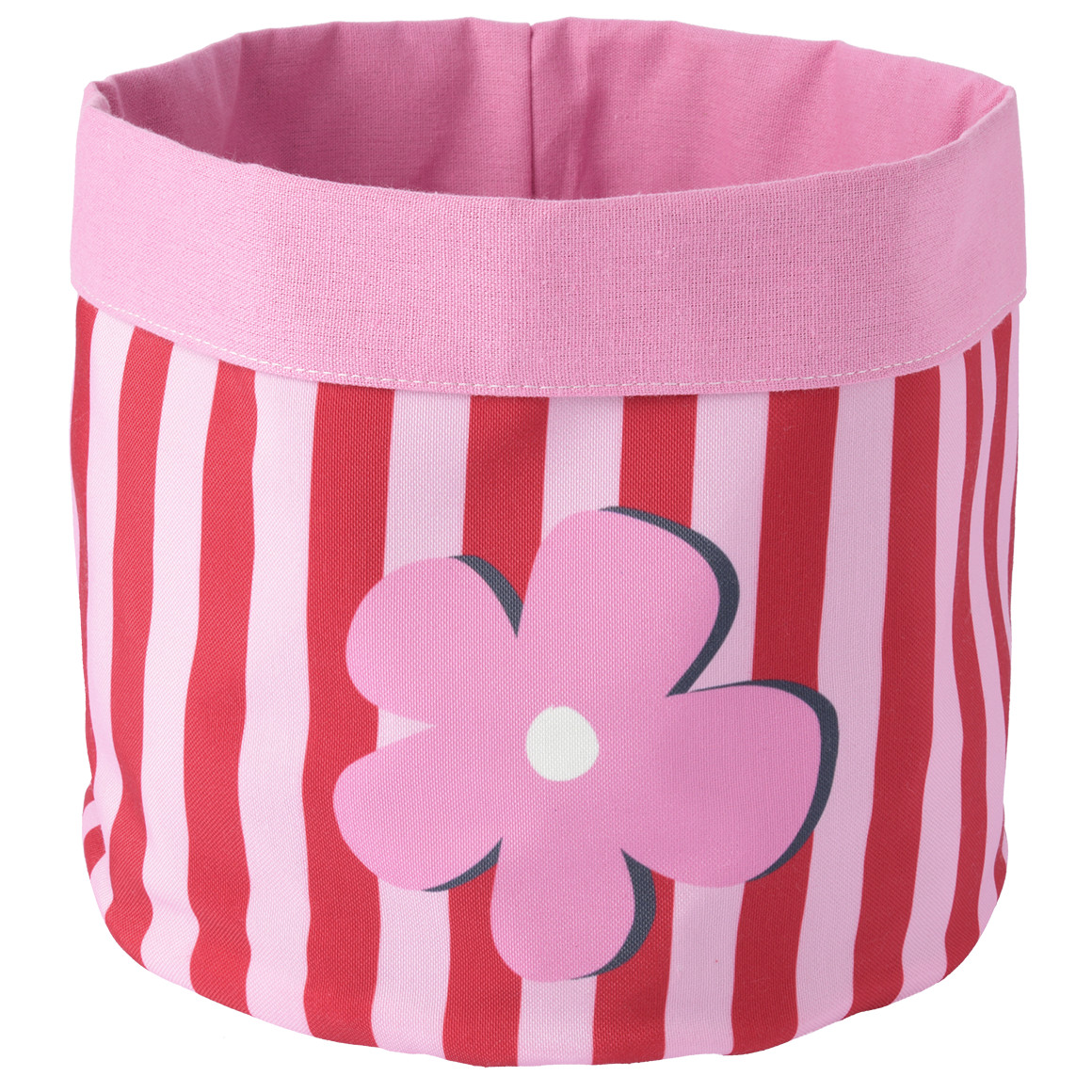 Großer Stoffkorb mit Blumen-Motiv