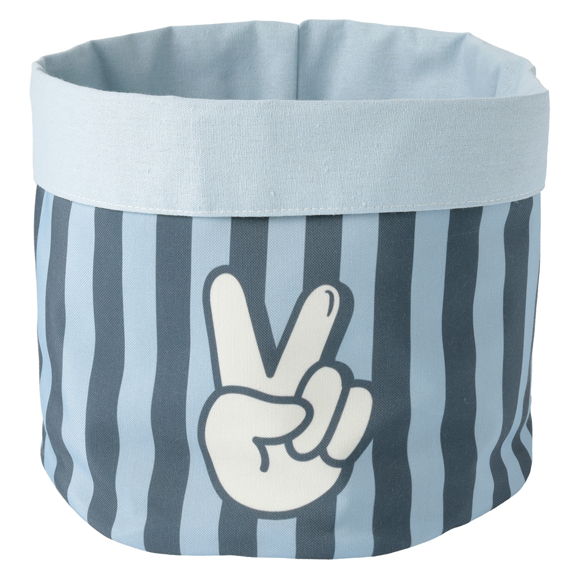 Großer Stoffkorb mit Hand-Motiv