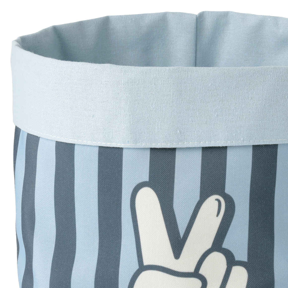 Großer Stoffkorb mit Hand-Motiv