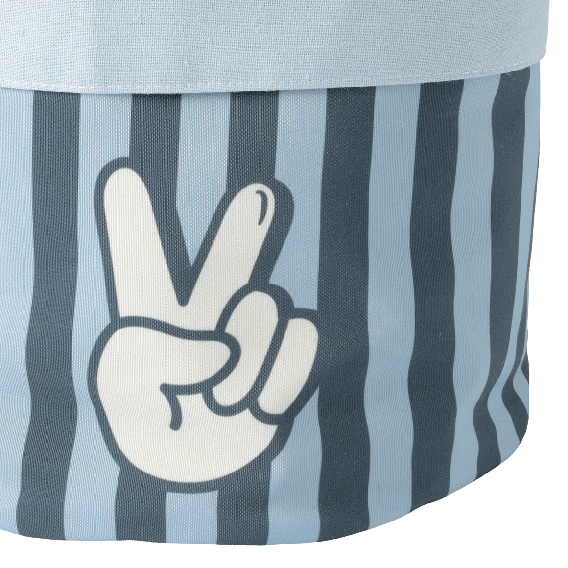 Großer Stoffkorb mit Hand-Motiv