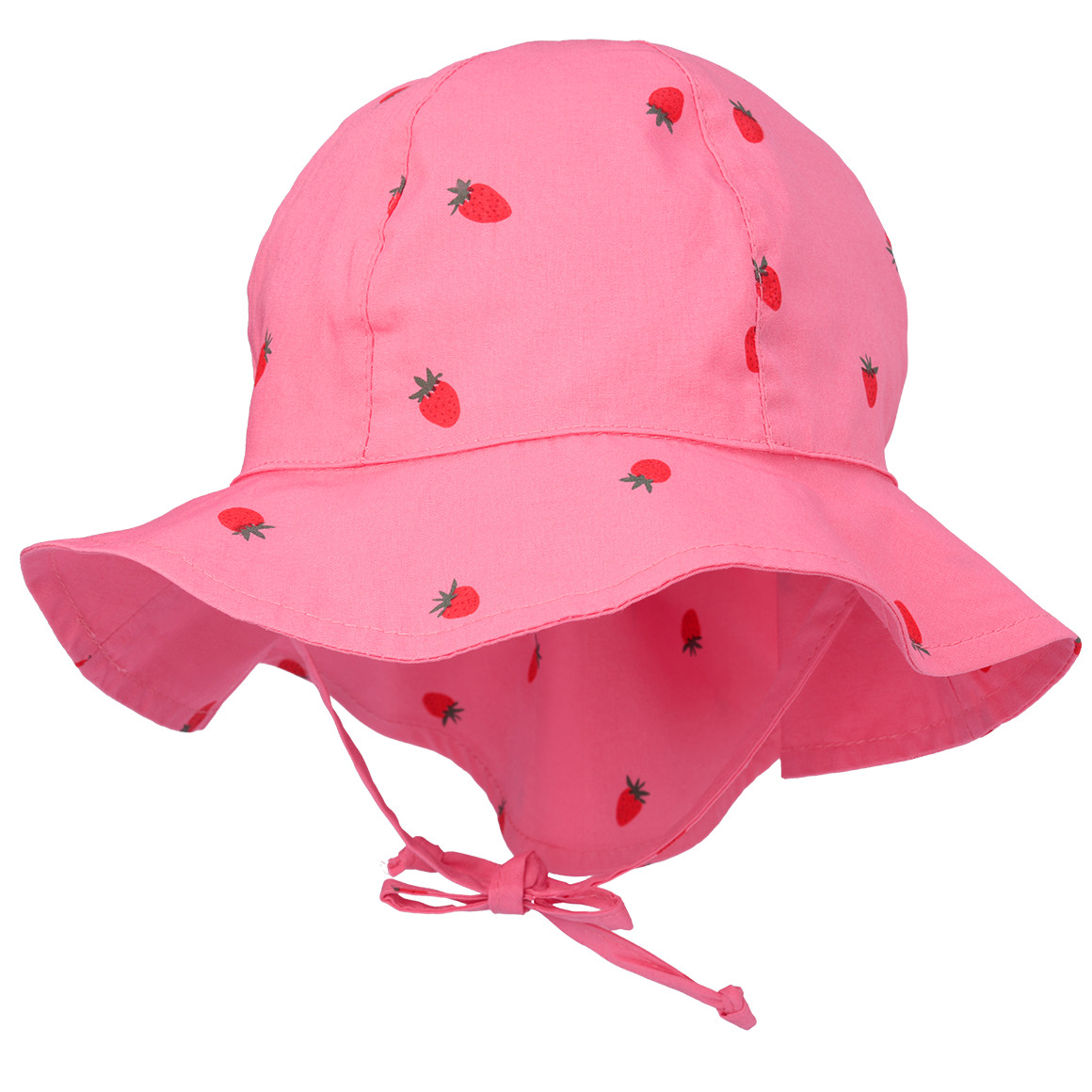 Mädchen Sonnenhut mit Erdbeer-Print
