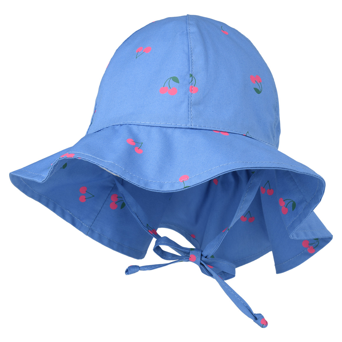 Mädchen Sonnenhut mit Kirsch-Print