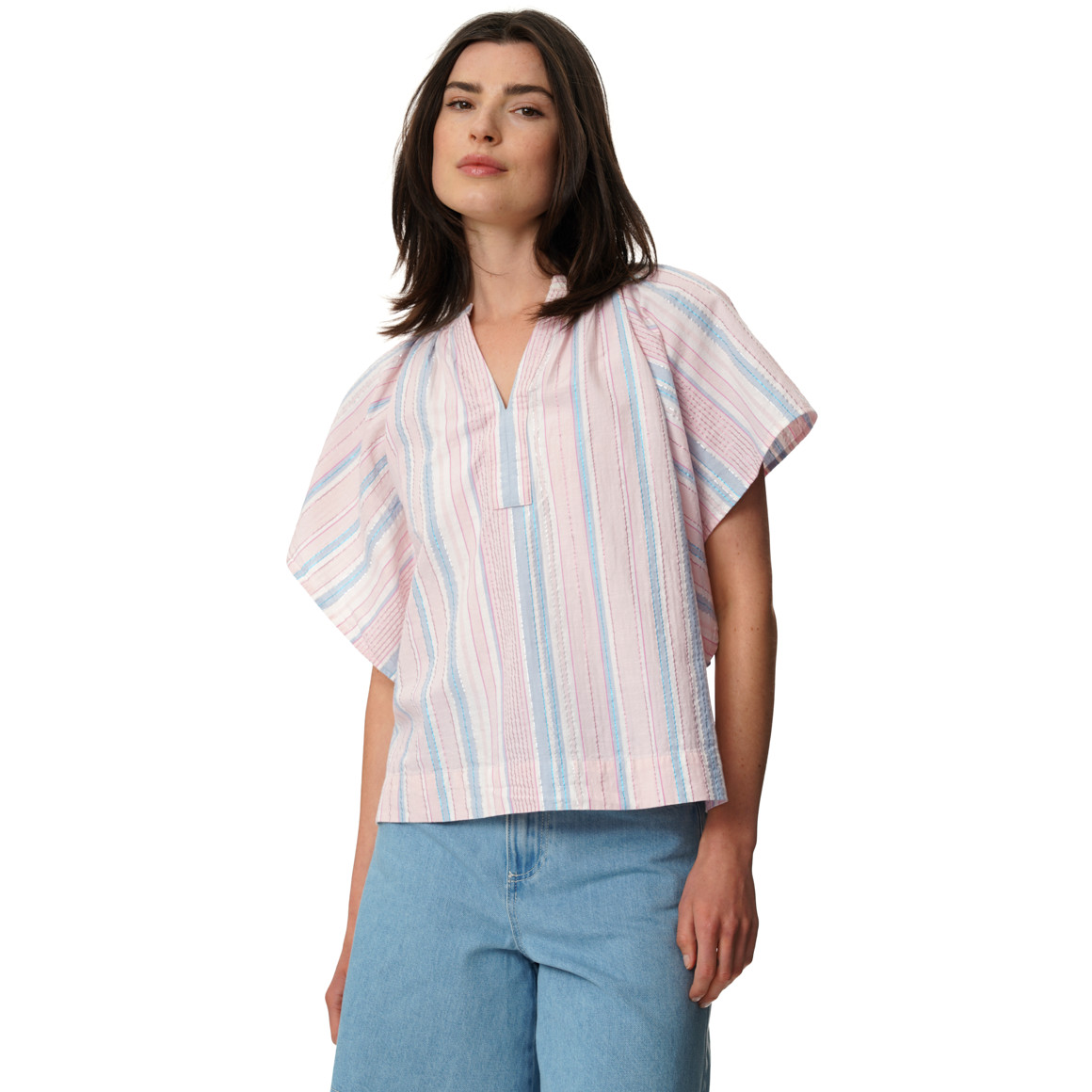 Damen Bluse mit Flügelärmeln