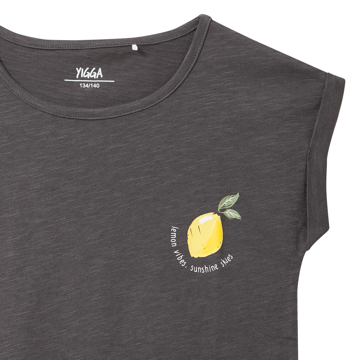 Mädchen T-Shirt mit Zitronen-Motiv