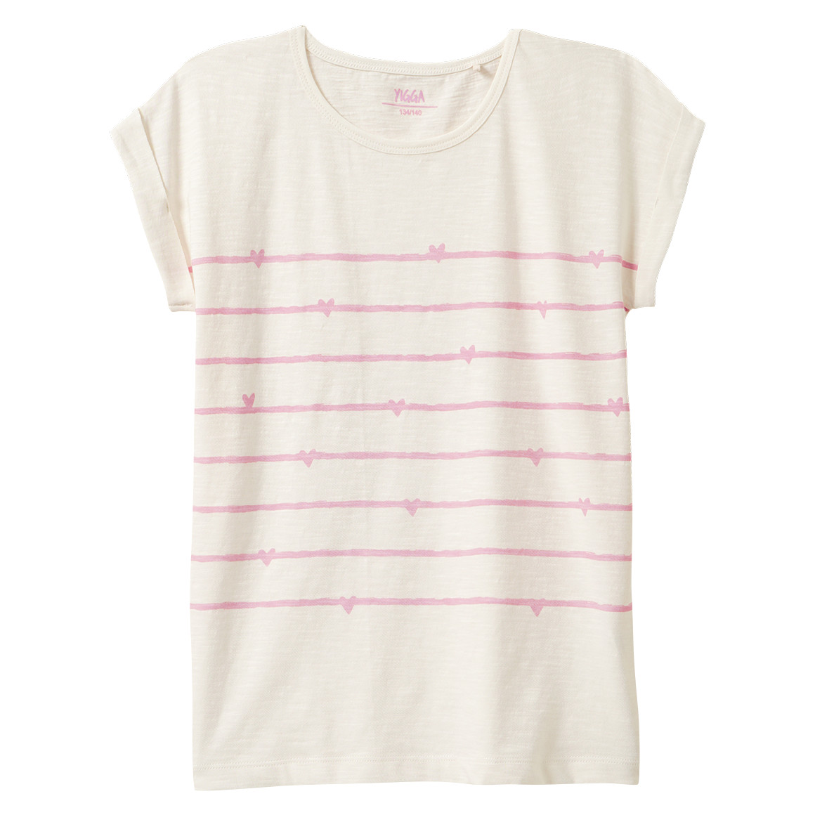 Mädchen T-Shirt mit Herz-Print