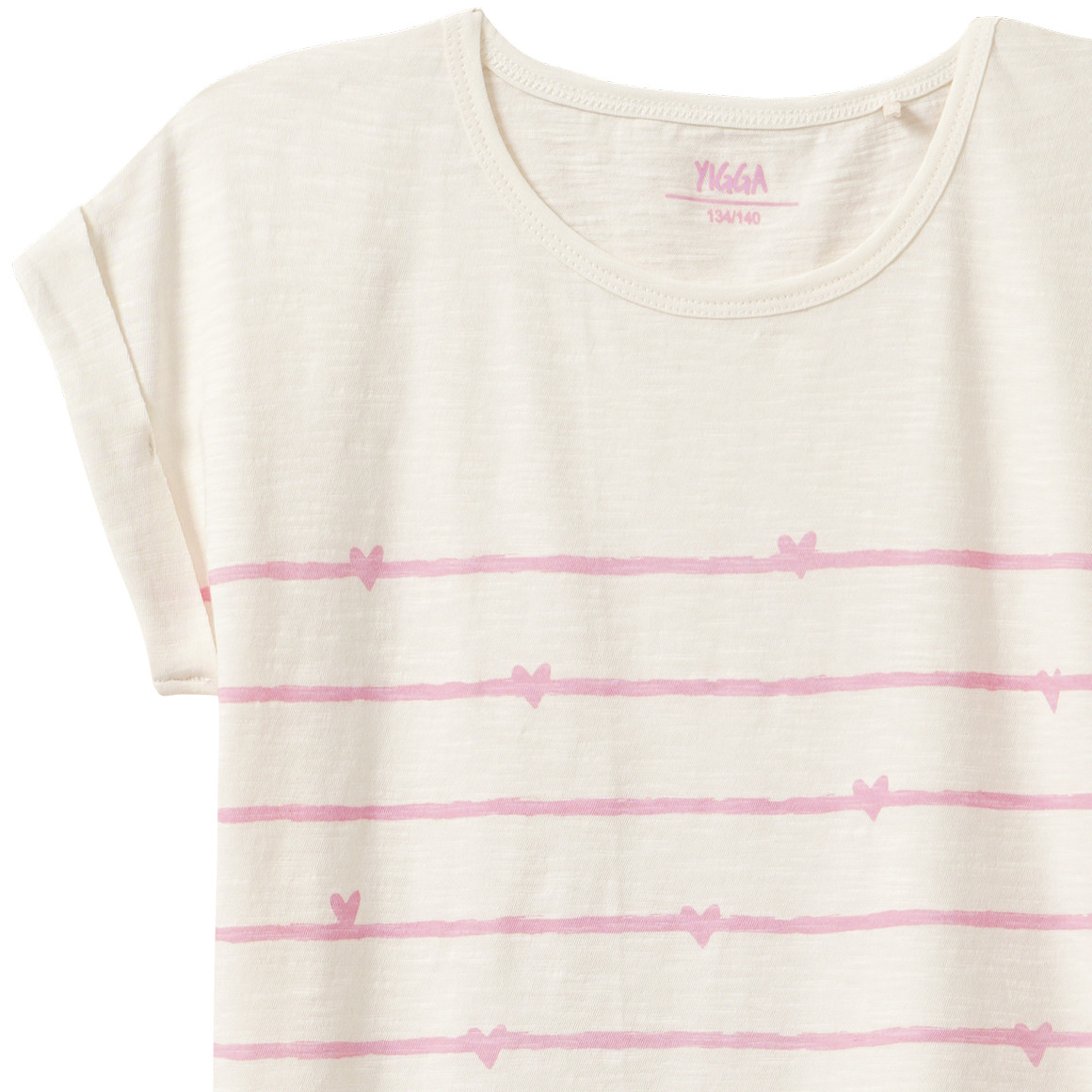 Mädchen T-Shirt mit Herz-Print