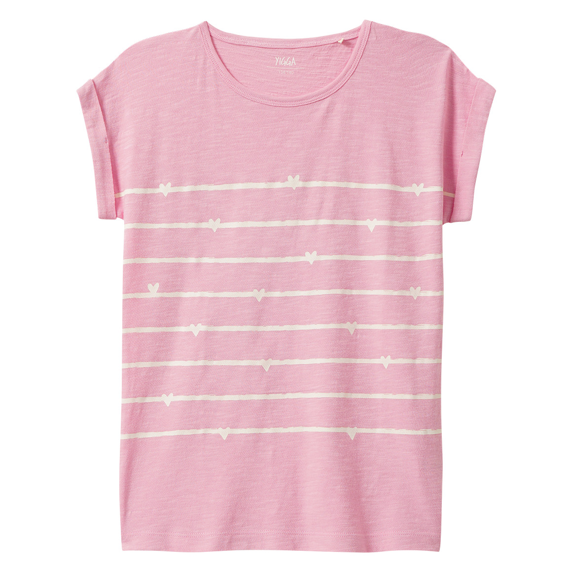 Mädchen T-Shirt mit Herz-Print