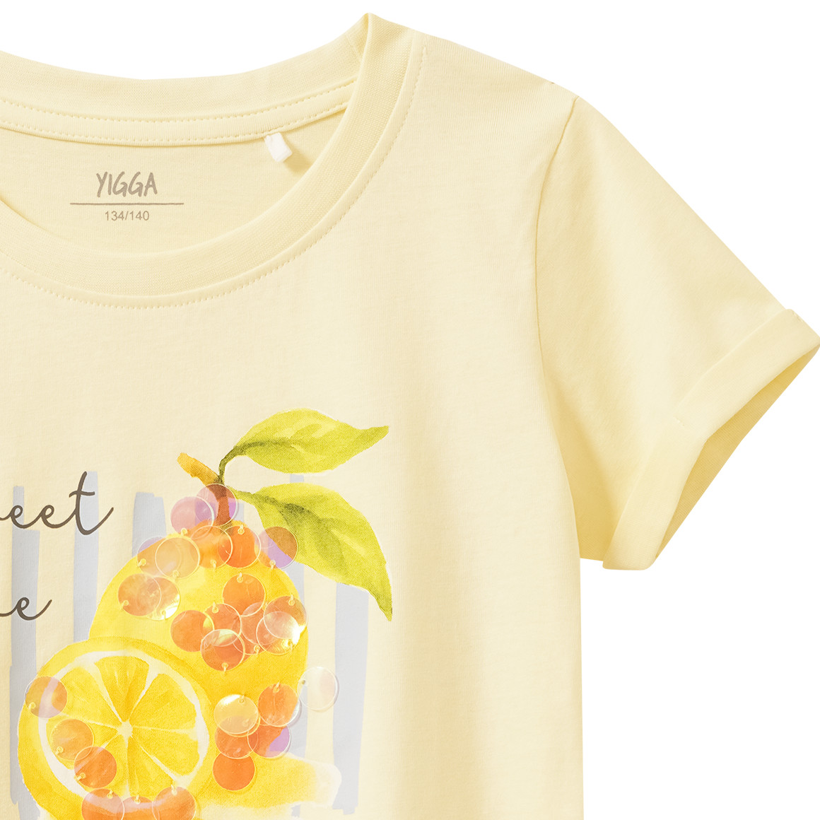 Mädchen T-Shirt mit Pailletten