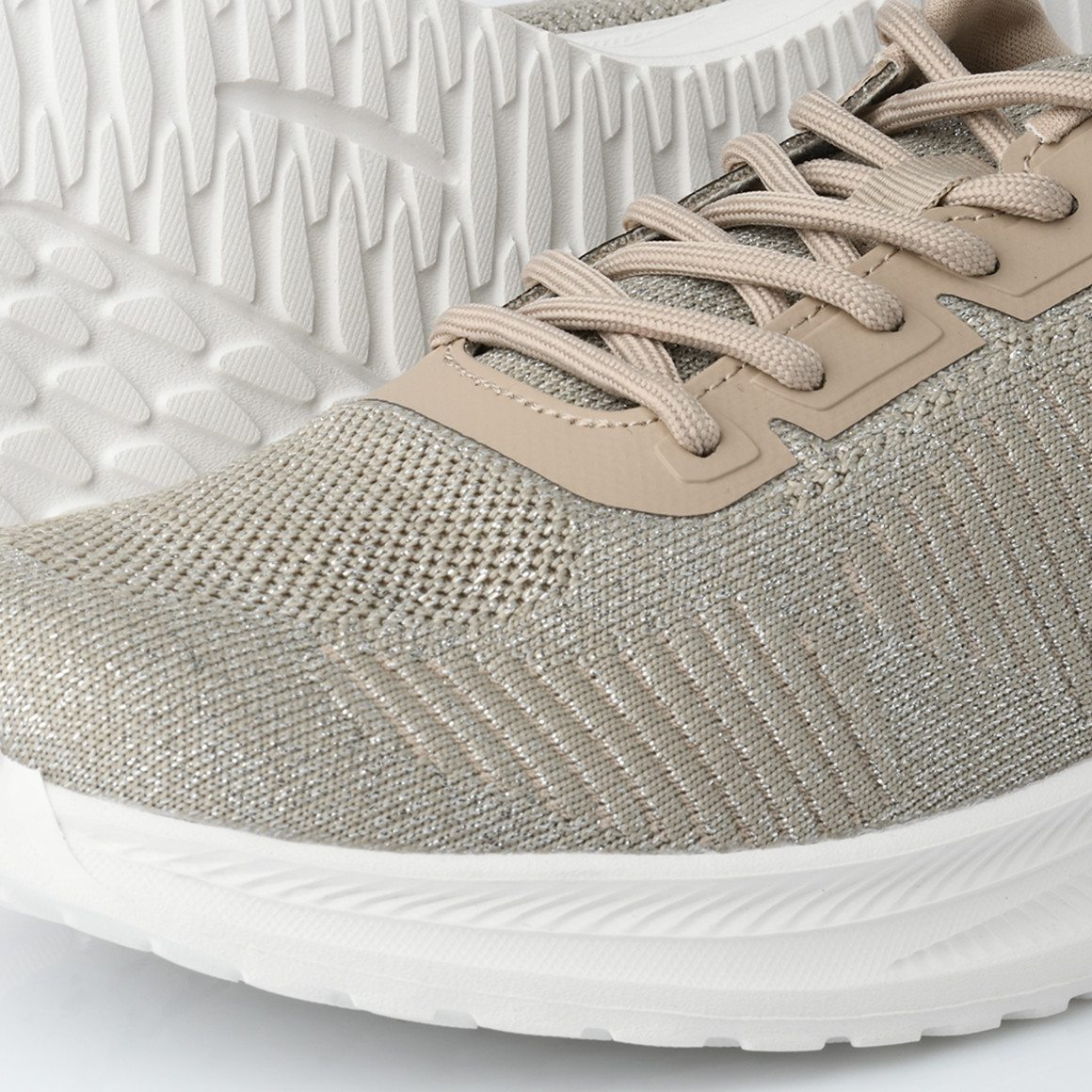 Damen Sneaker mit Glitzermesh