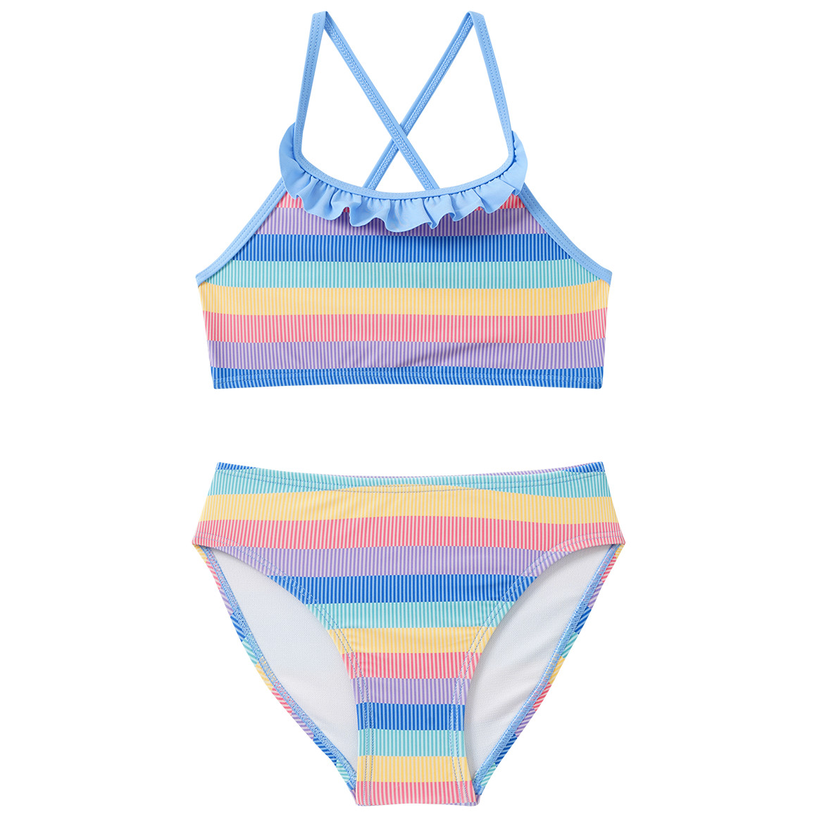 Mädchen Bikini mit bunten Streifen