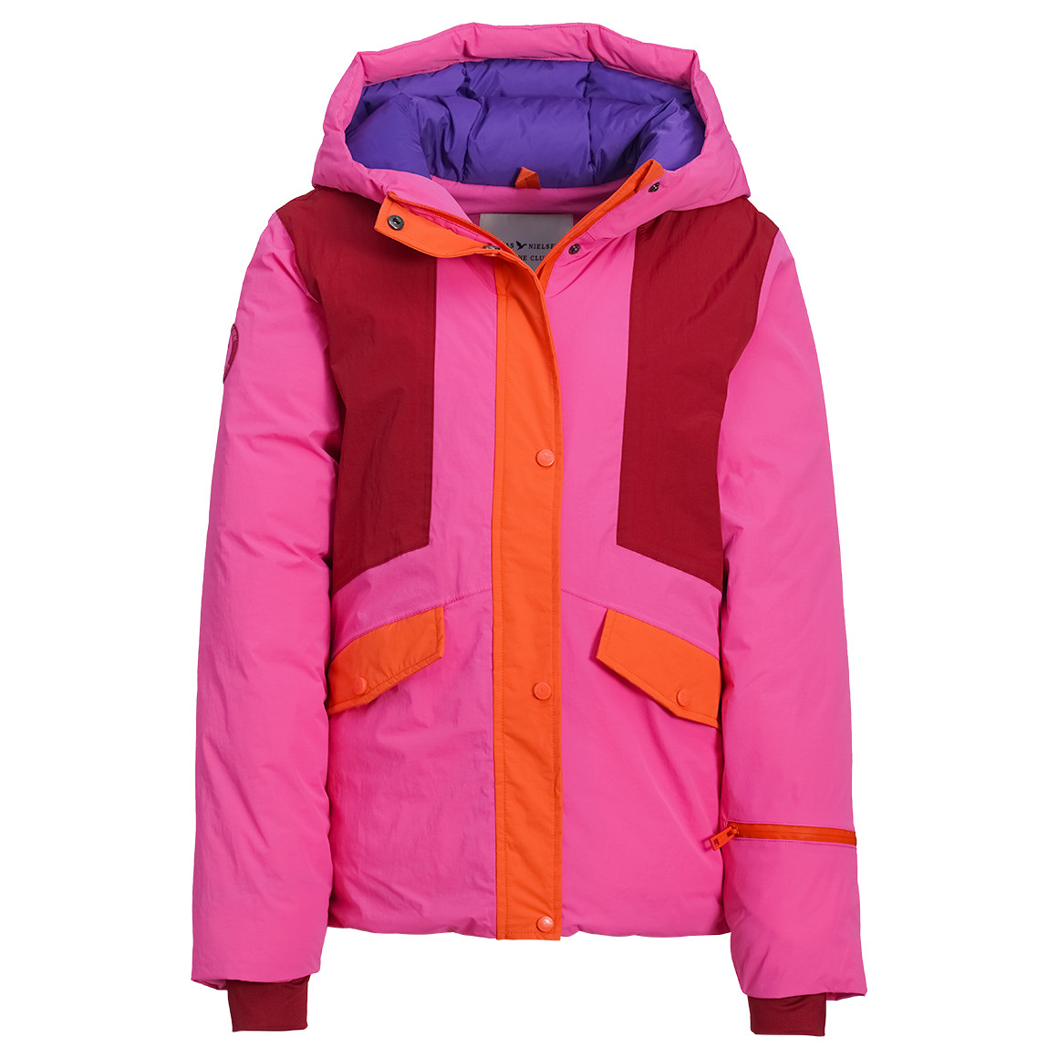 Dames-sneeuwjas met kleuraccenten