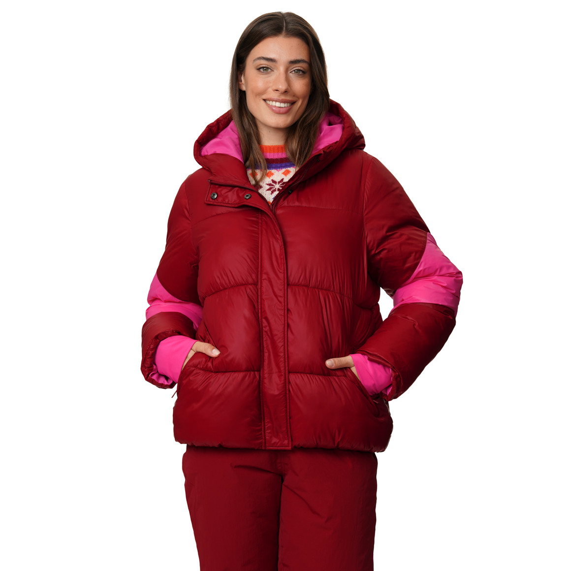 Dameswinterjas met glanzende look