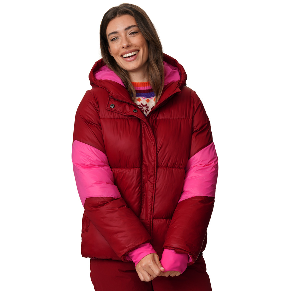 Dameswinterjas met glanzende look