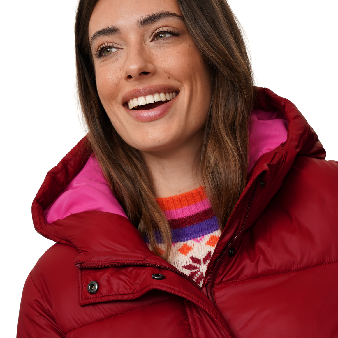 Dameswinterjas met glanzende look