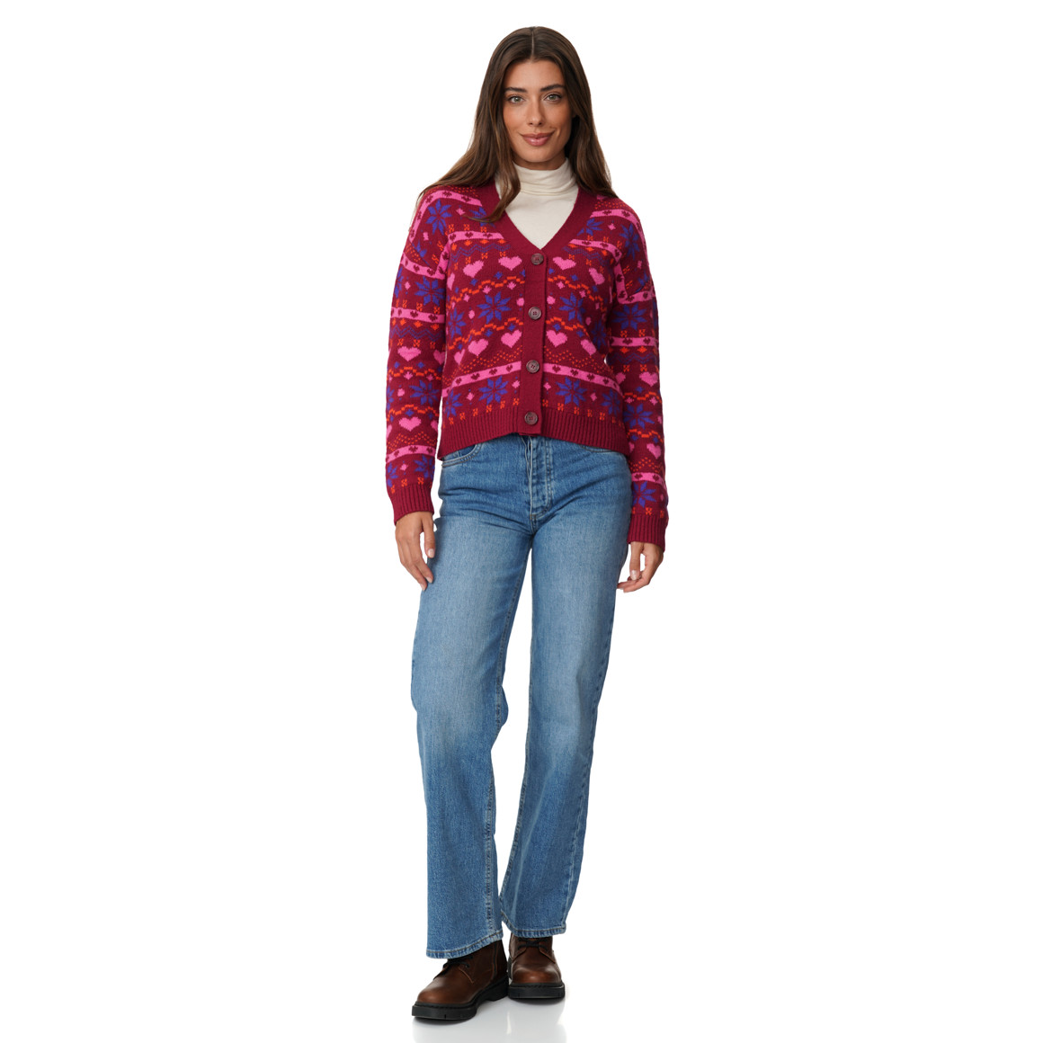 Damesvest met all-overpatroon