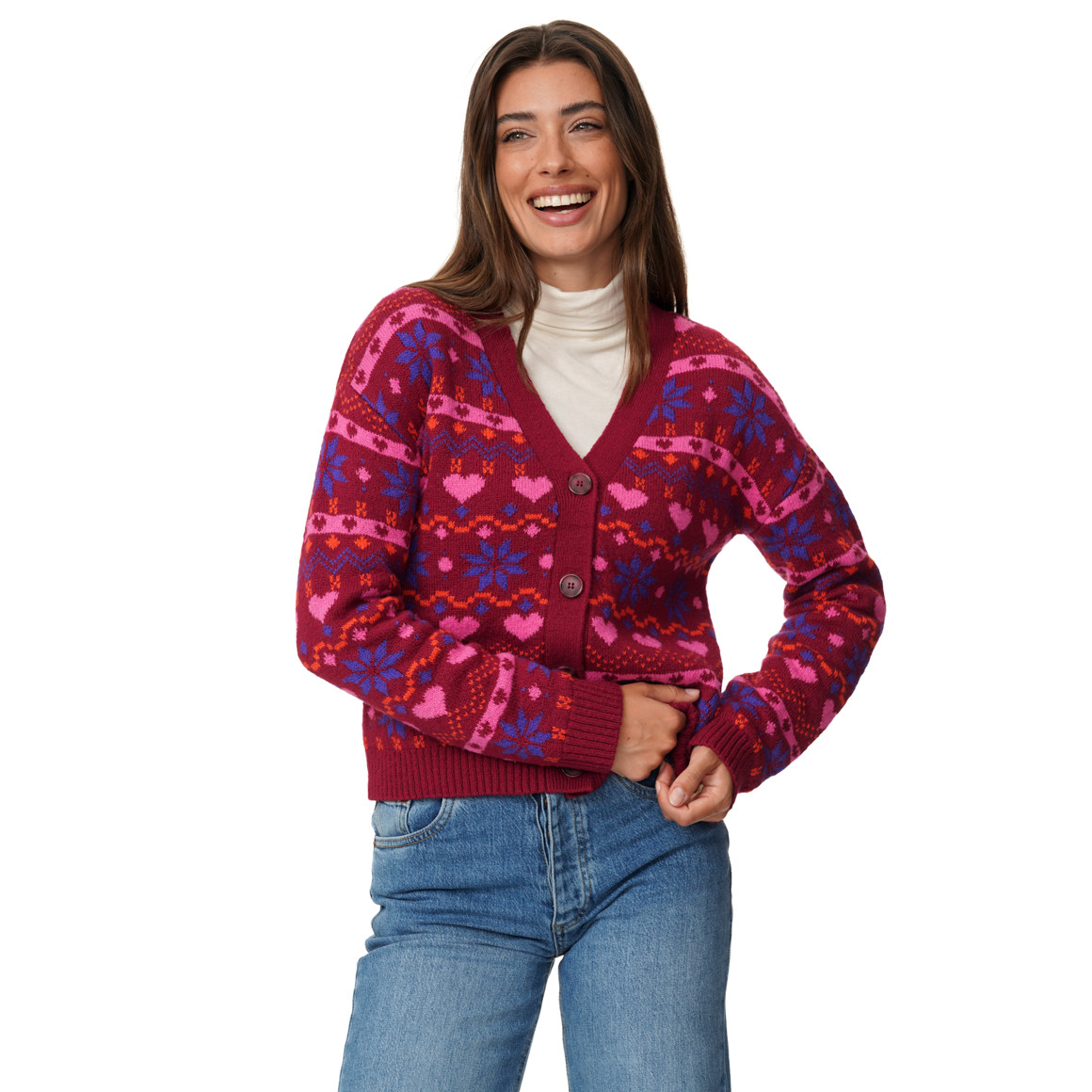 Damesvest met all-overpatroon