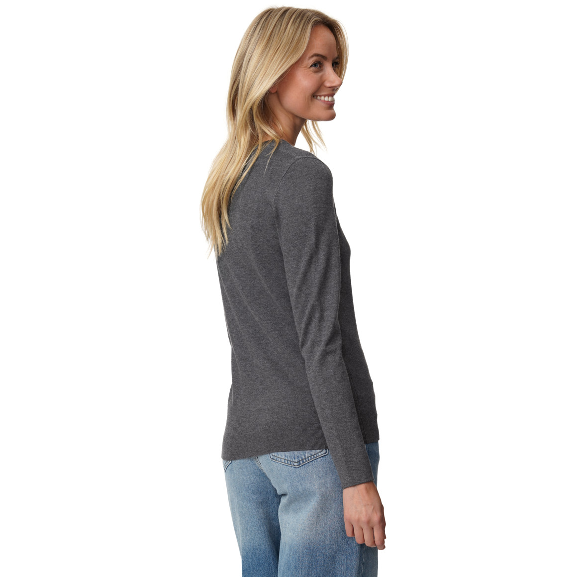 Damen Feinstrickpullover Rundhalsausschnitt