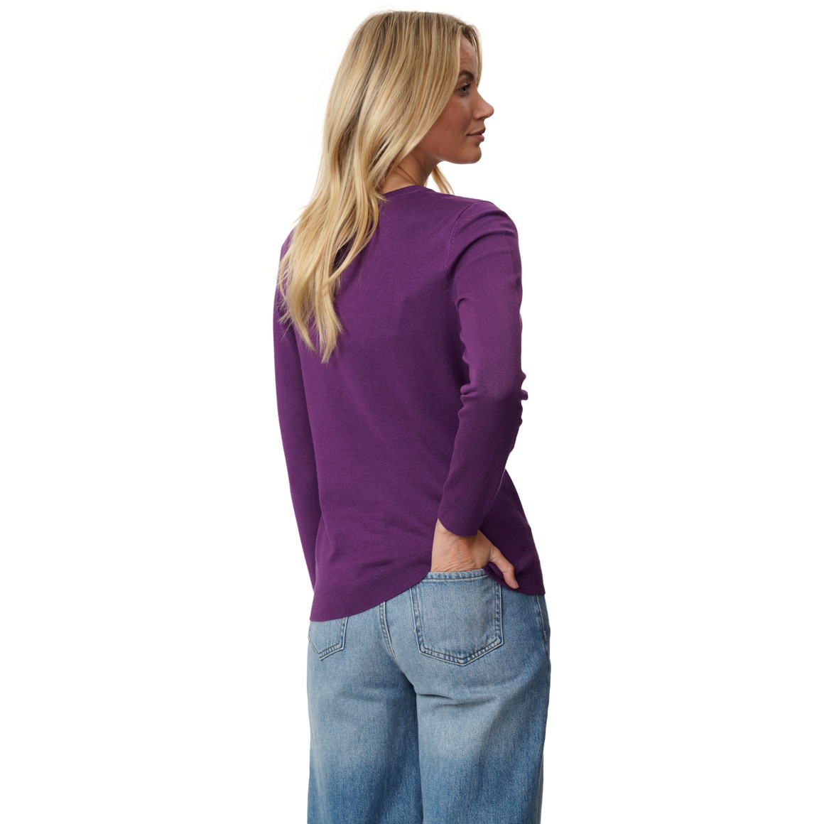 Damen Feinstrickpullover Rundhalsausschnitt