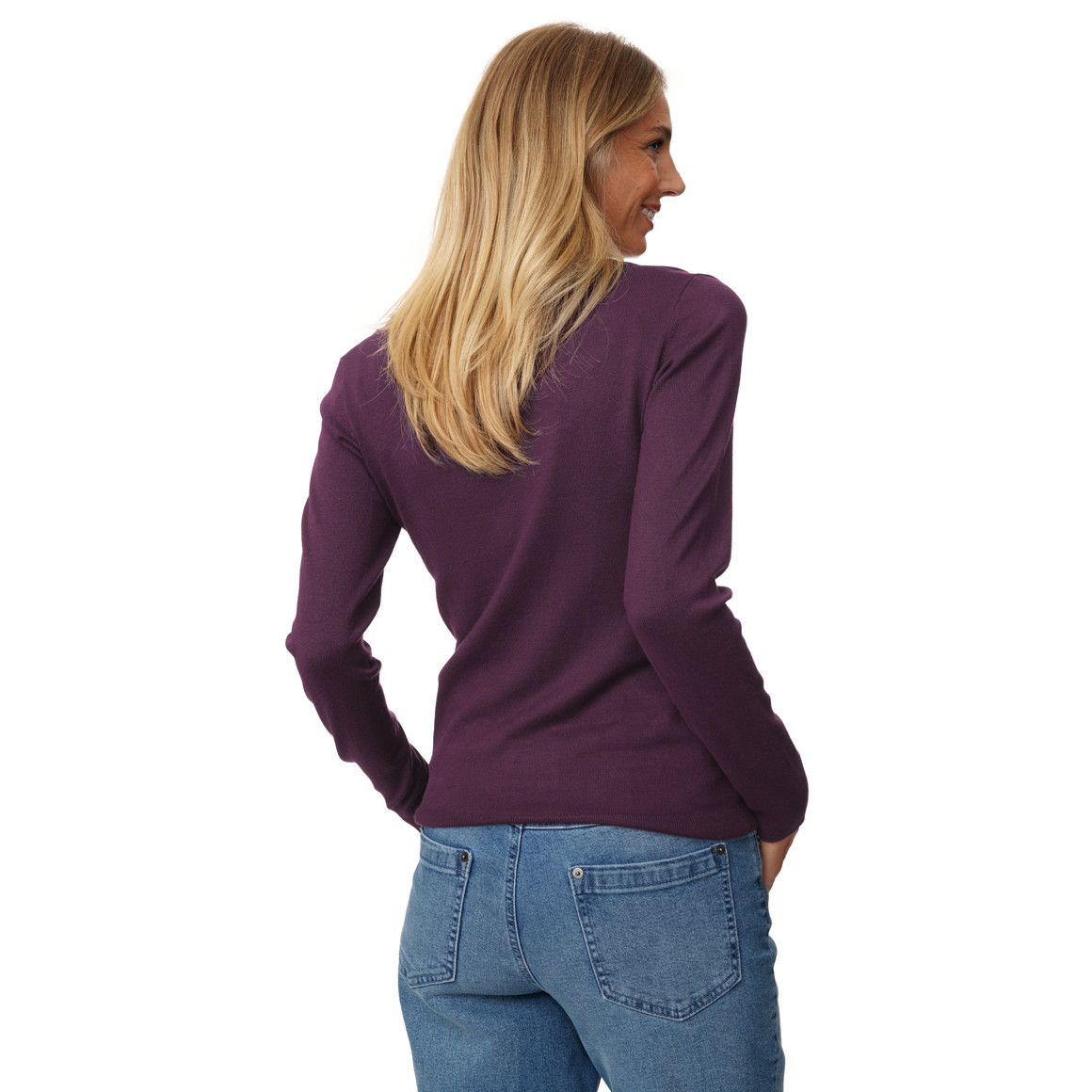 Damen Feinstrickpullover V-Ausschnitt