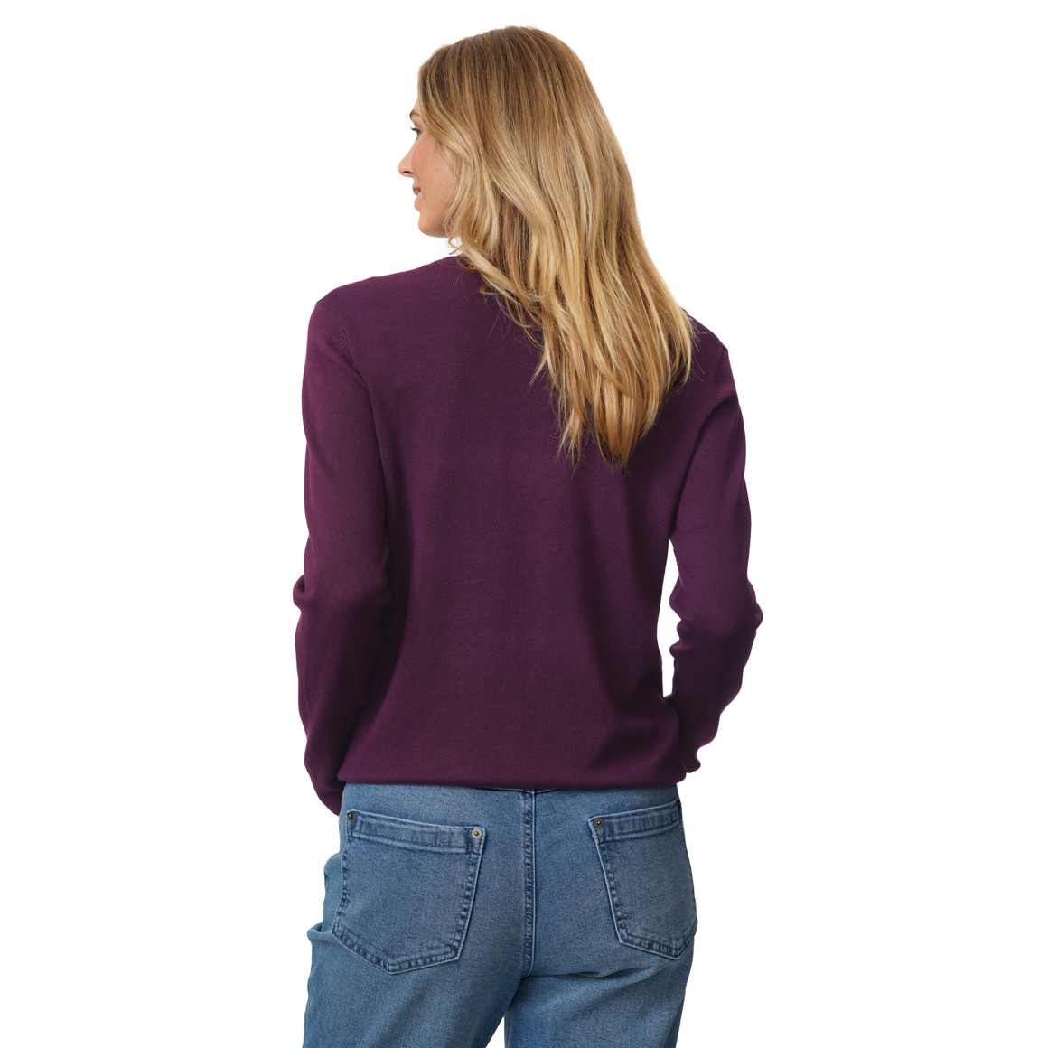 Damen Feinstrickjacke unifarben