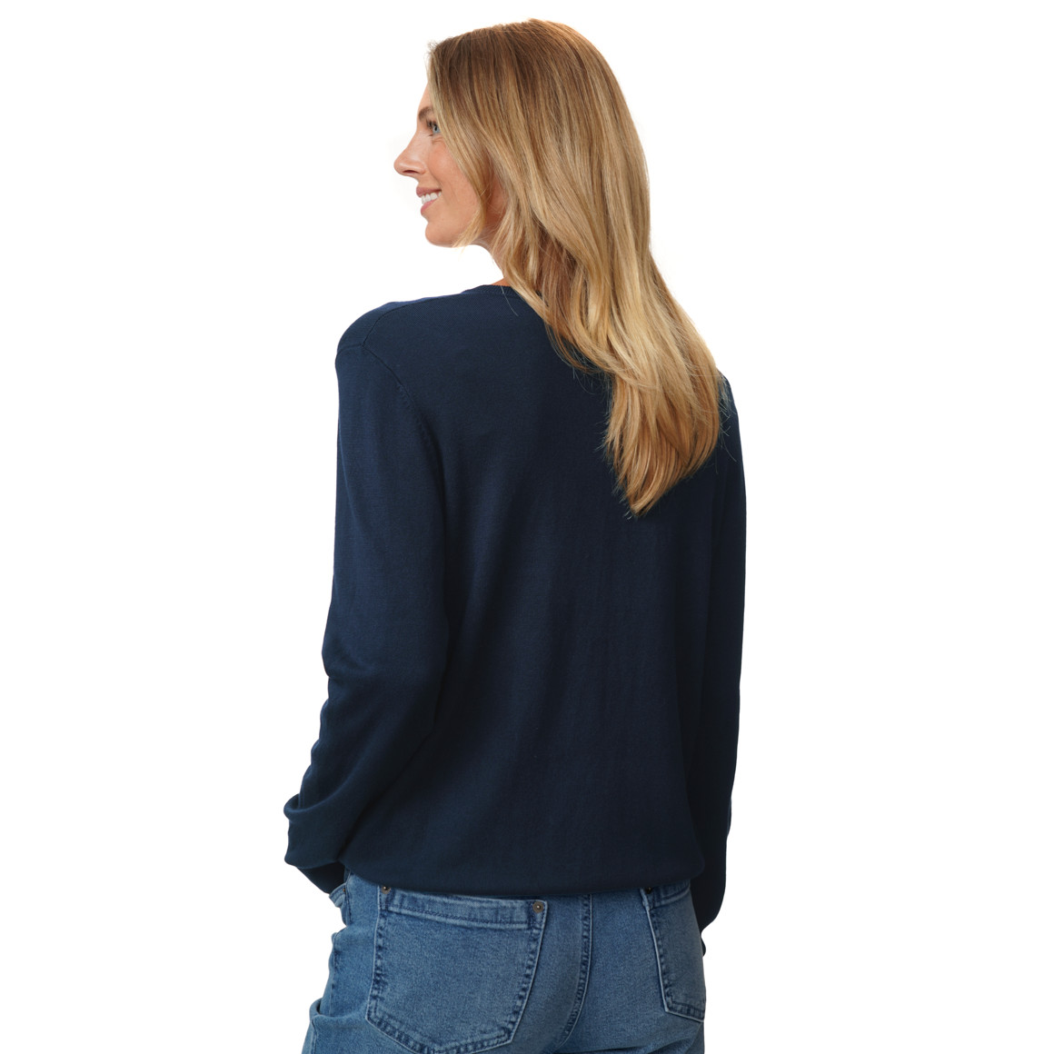 Damen Feinstrickjacke unifarben
