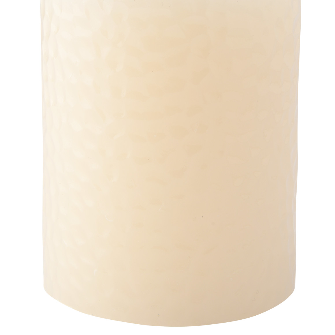 Stumpenkerze in Hammerschlag-Optik