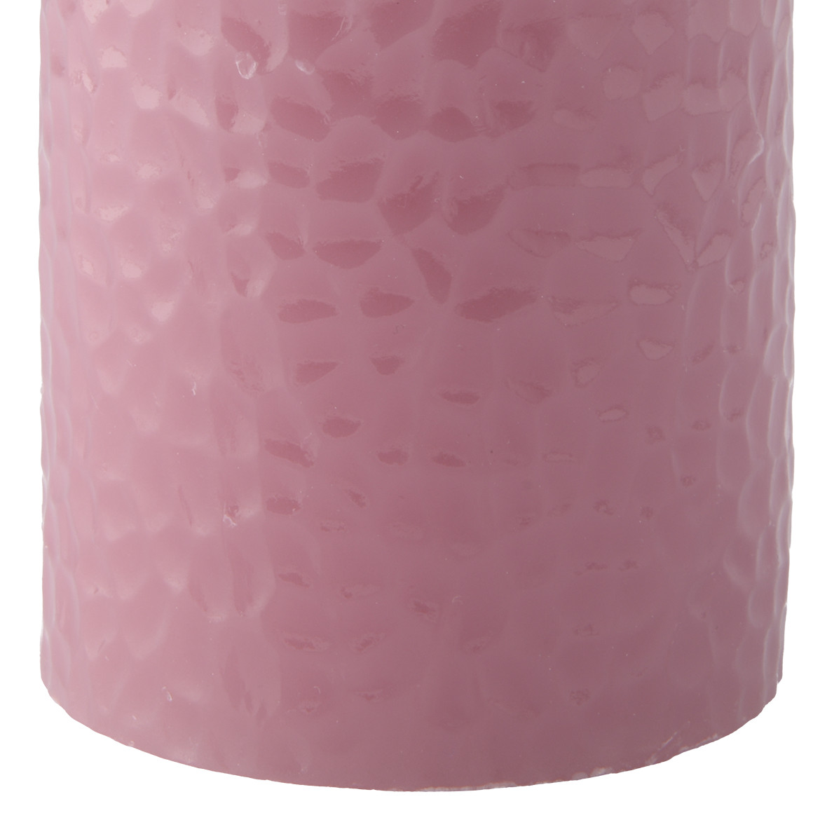 Stumpenkerze in Hammerschlag-Optik