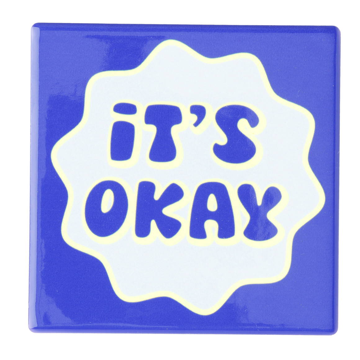 Keramische onderzetter met motief