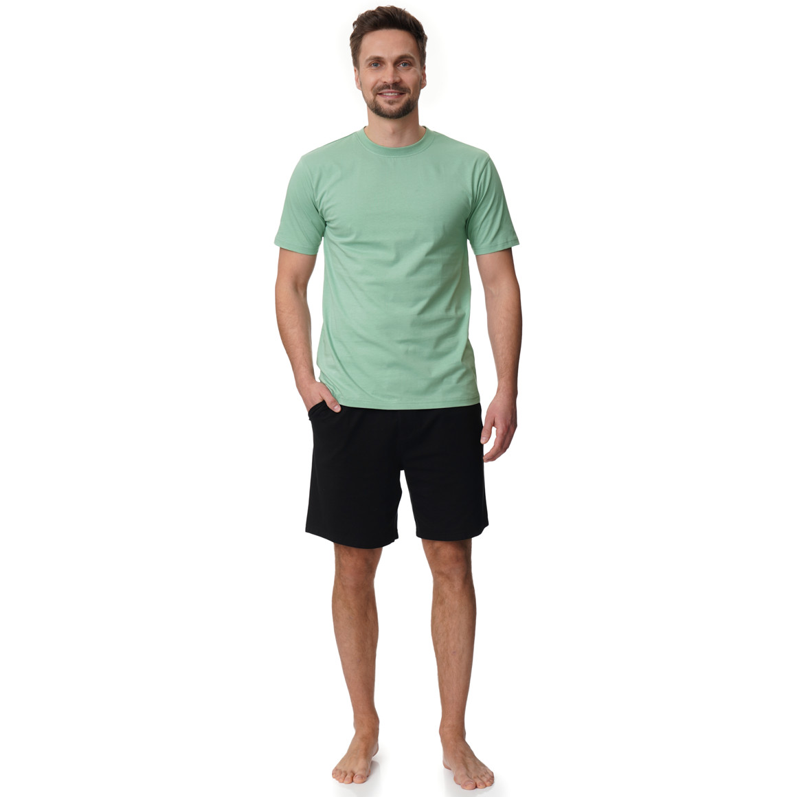 Herren Schlafshirt mit Rundhals