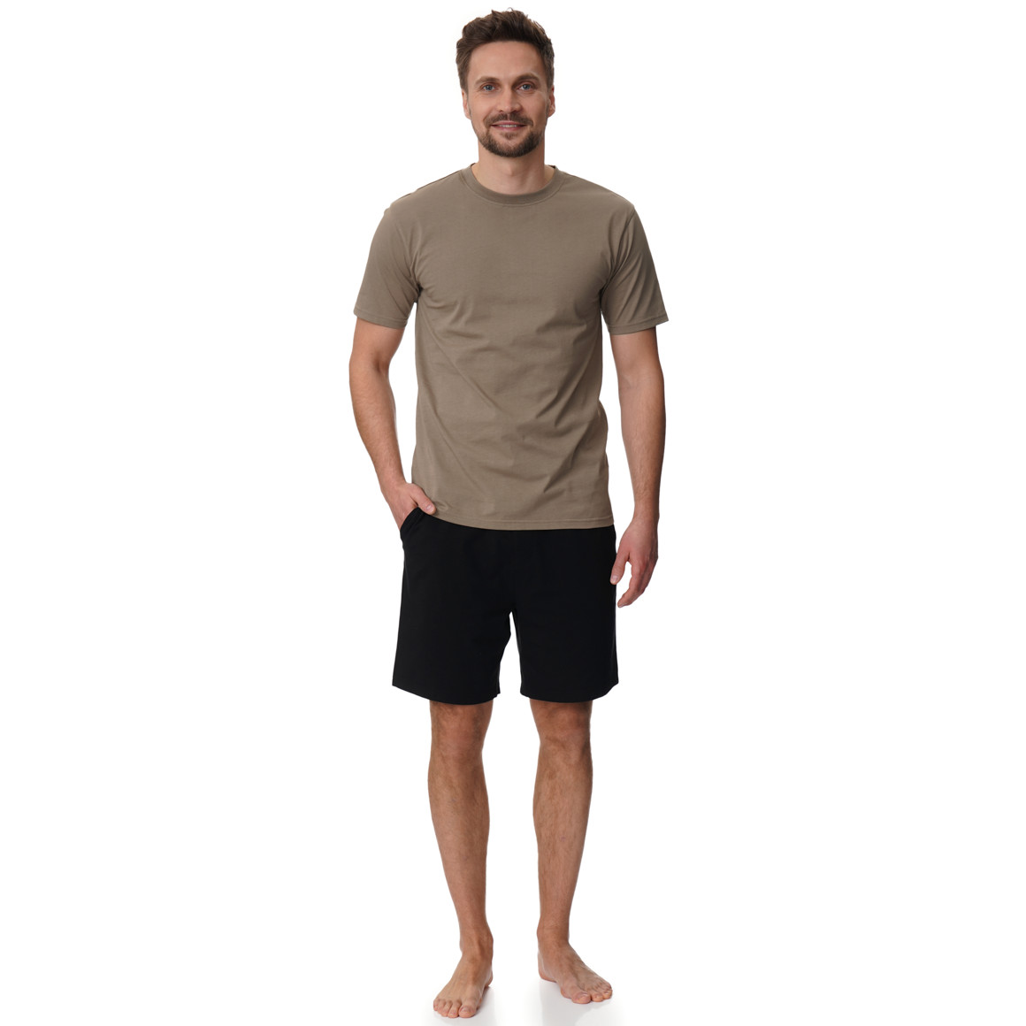Herren Schlafshirt mit Rundhals