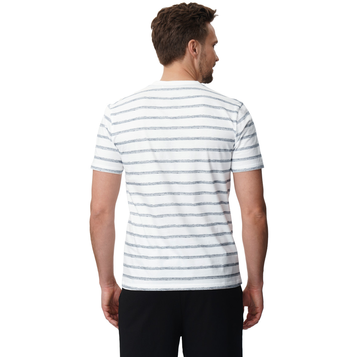Herren Schlafshirt im Streifen-Look